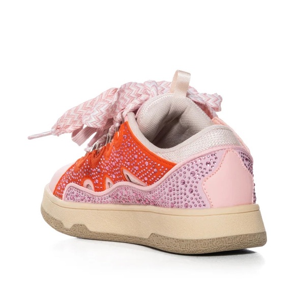 Callie Lives Stasia AZALEA WANG Pink Cinnamon Sweet Sneaker 7.5 8 8.5 9 10 11 - Picture 2 of 5